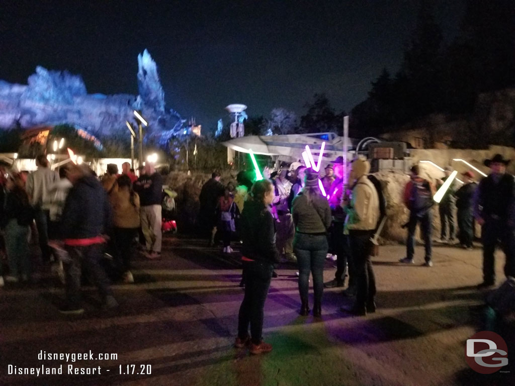 Quite a few guests with the lightsabers too.