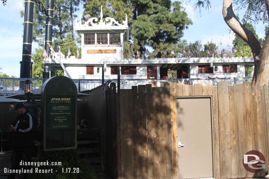 The Mark Twain is in the dry dock for some renovation work.