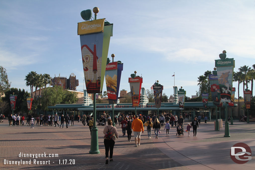 Making my way over to Disney California Adventure.