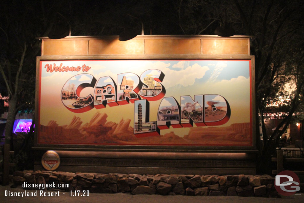 Passing Cars Land as I exited the park.