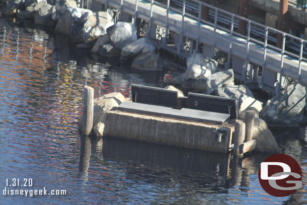 The doors were partially open on this light unit for World of Color.  No one was around so it did not seem like they were being worked on. Just not closed.