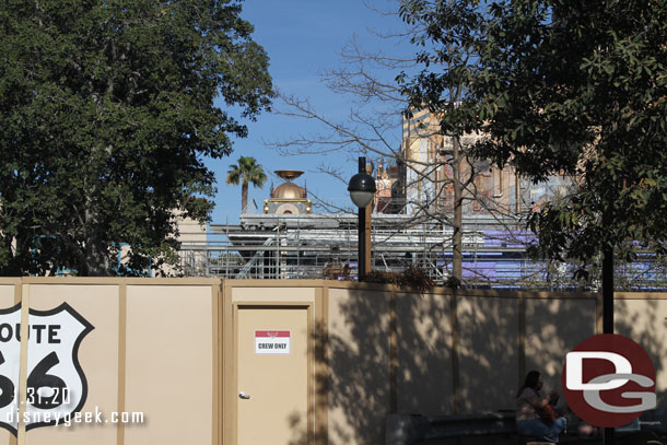 Looking down Cross Street toward the Avengers Campus project.