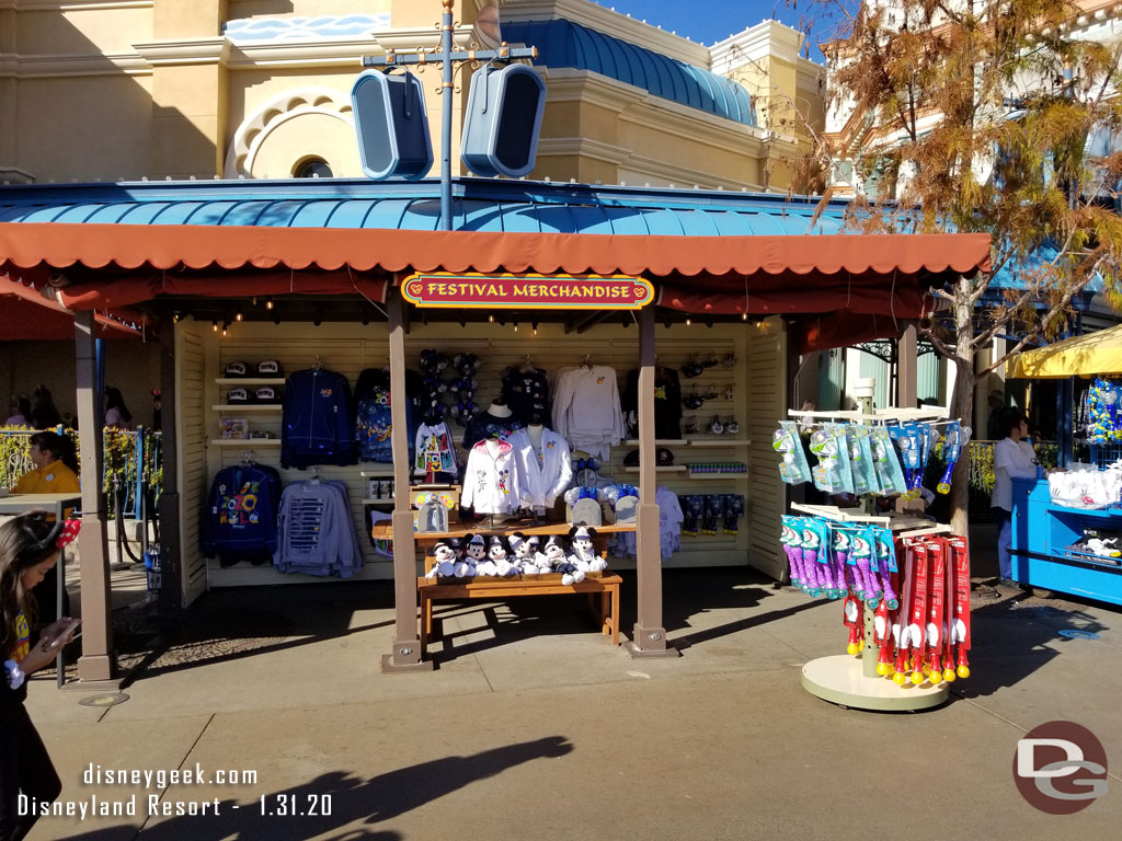 Festival Merchandise?  Lunar New Year has been replaced with 2020 items.   I spoke to a cast member and they said the remaining Lunar New Year items are at Seaside Souvenirs 