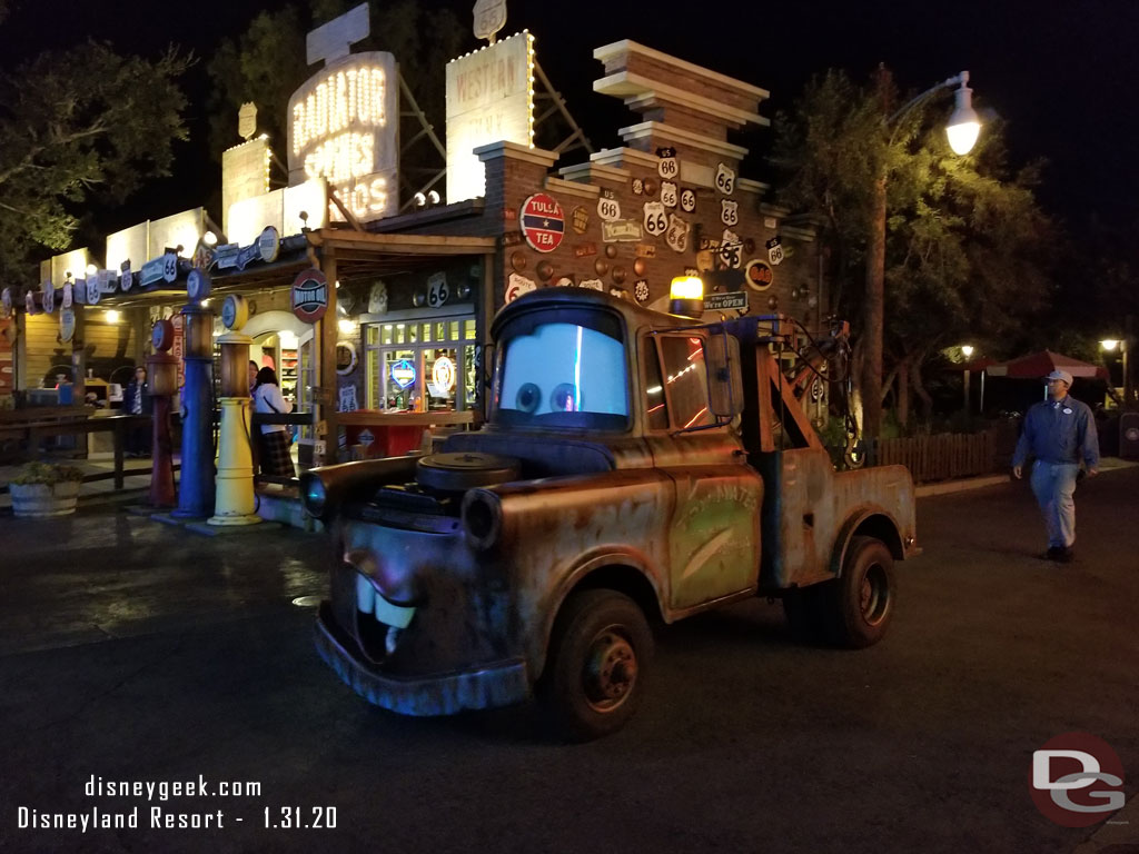 Mater on his way to the Cozy Cone