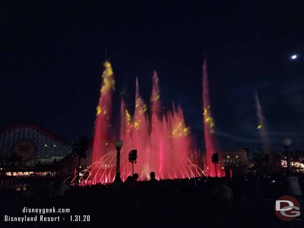 I stayed for the opening sequence of World of Color 