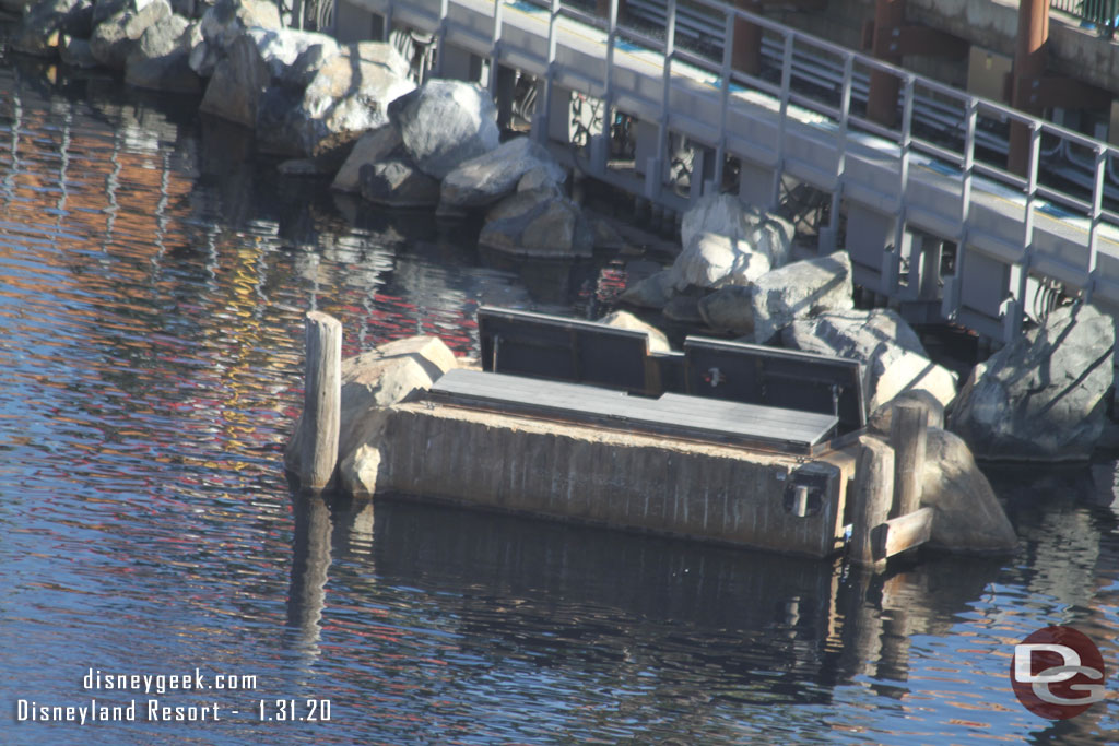 The doors were partially open on this light unit for World of Color.  No one was around so it did not seem like they were being worked on. Just not closed.