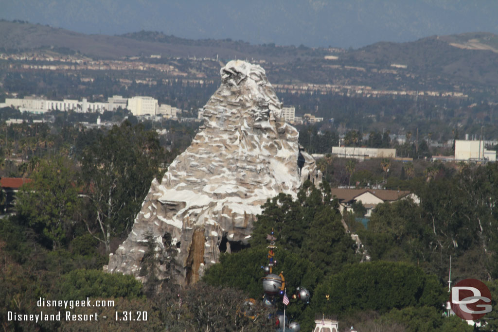 Matterhorn rising above Disneyland.