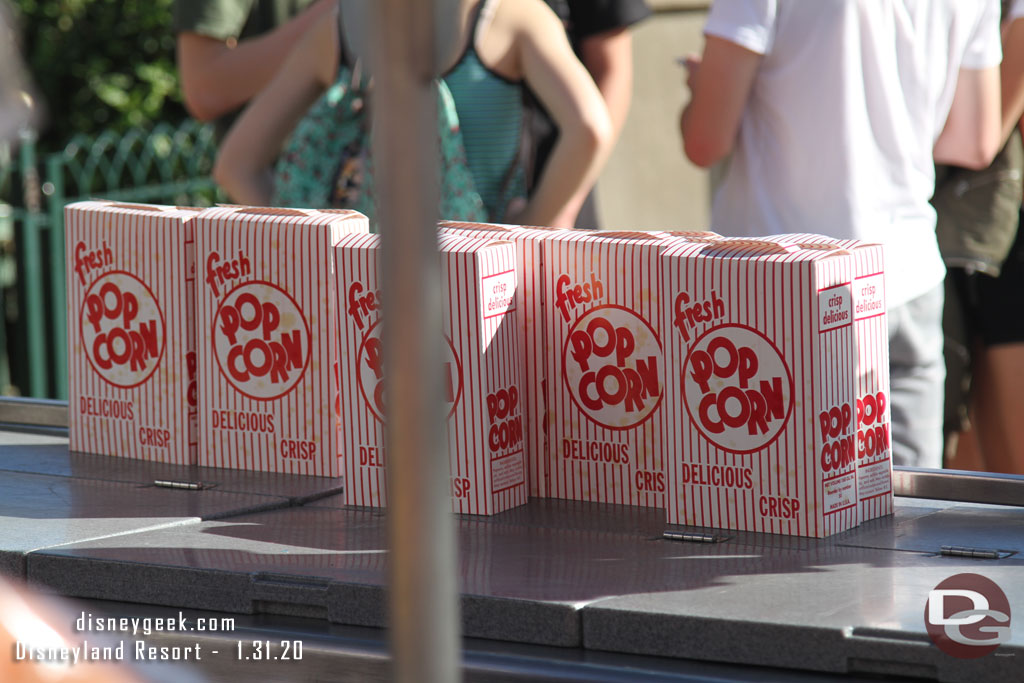 Disney California Adventure popcorn boxes are generic unlike the new Disneyland ones.