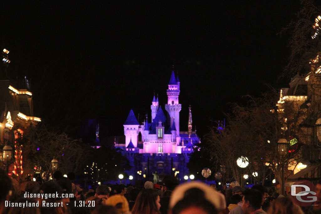 Sleeping Beauty Castle from Main Street USA.