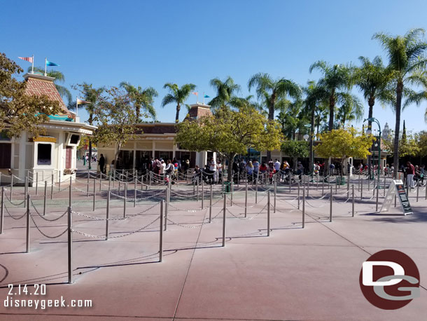 This afternoon the lines for tickets were short and several windows were not open.