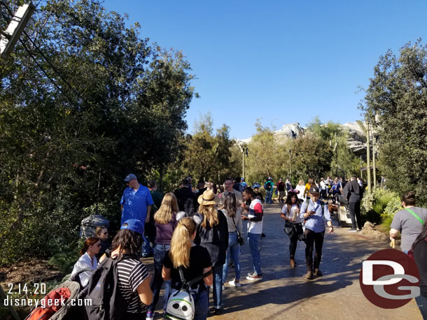 Rise of the Resistance was down so guests formed an impromptu queue stretching back toward Critter Country.