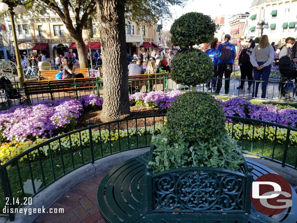 No Valentine's decorations around Town Square this year, just the one photo backdrop.