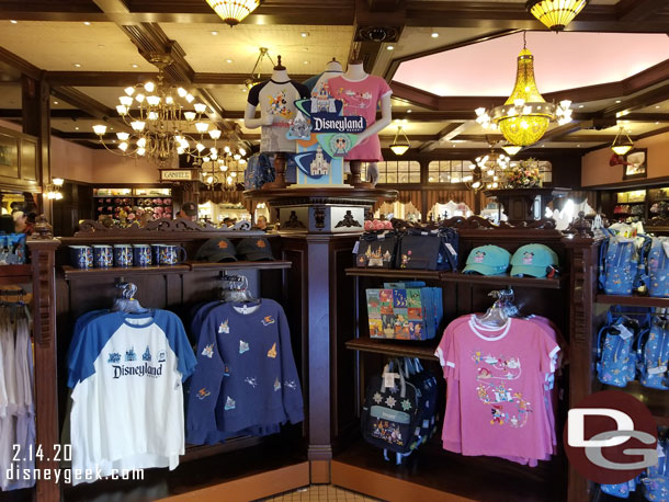 Some of the Disneyland merchandise in the Emporium.