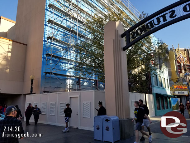 The Captain America meet and greet area is in the construction zone.