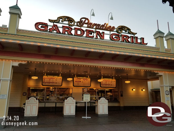 Paradise Garden Grill is closed