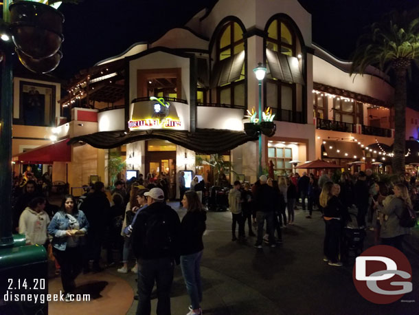 As you would expect on a Friday night that is Valentine's Day and the start of a 3 day weekend lines for all dining locations were long.