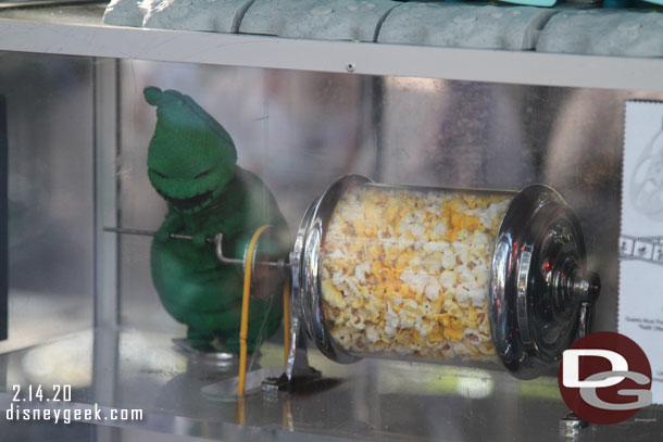 Oogie was still working the popcorn cart.