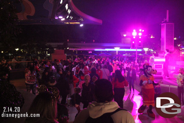 Passing back through Tomorrowland.  The dance floor was busy this evening.