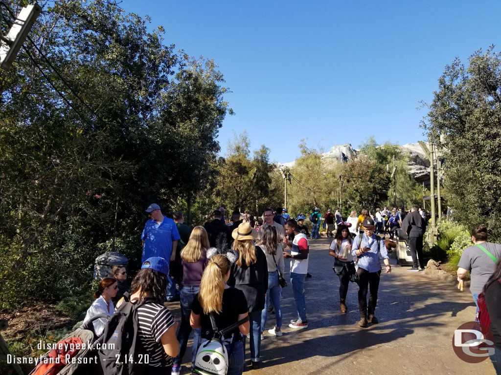 Rise of the Resistance was down so guests formed an impromptu queue stretching back toward Critter Country.