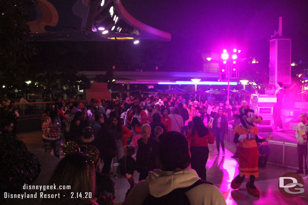 Passing back through Tomorrowland.  The dance floor was busy this evening.