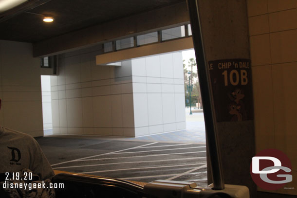 Here is passing by the new crosswalk/walkway to Chip and Dale on the tram.