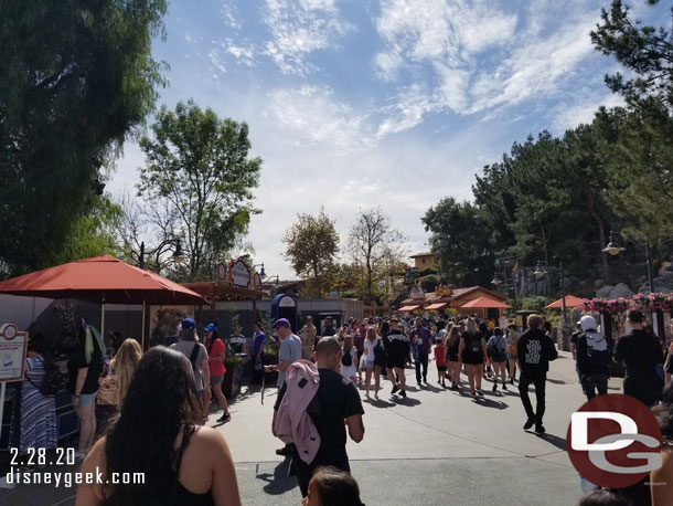 The 2020 Disney California Adventure Food and Wine Festival started today.  The parade route was congested with the festival & construction walls.