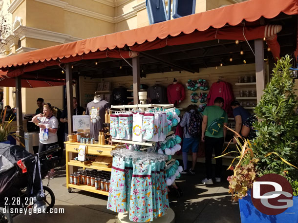 Disney California Food & Wine Festival Merchandise is available at a kiosk near Paradise Park (as well as in Hollywood Land).