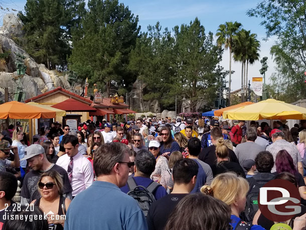 The main walkway looked like this every time I passed through today.