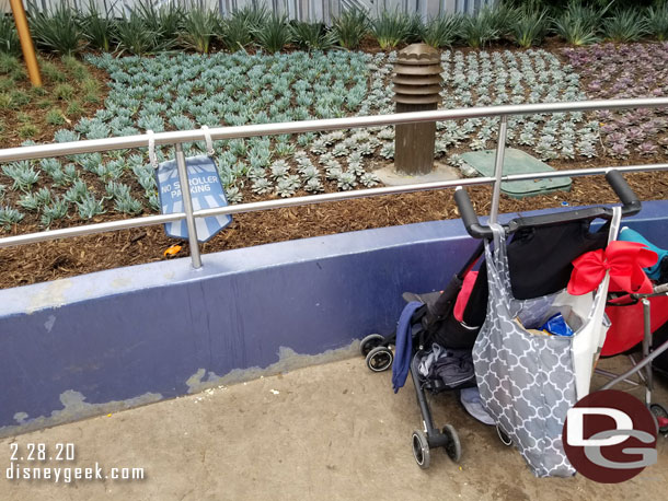 Well no strollers are parking directly in front of the sign.. but I think the sign was meant for the entire area.