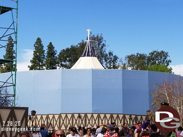 The carrousel roof is starting to take shape.