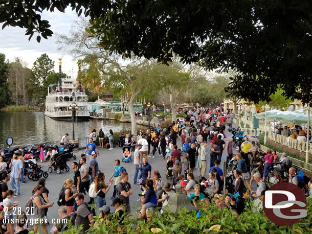 The view from the Pirates bridge at 5:15pm