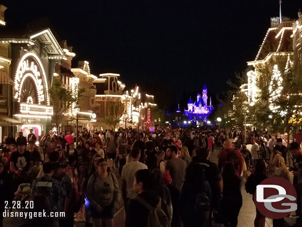 Returned to Disneyland. Main Street USA at 8:54pm