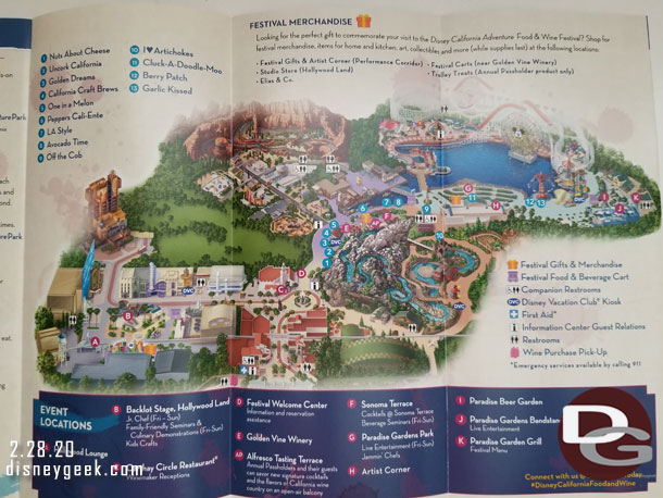 A look at the map in the guide.