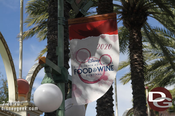 Banners line the parade route.