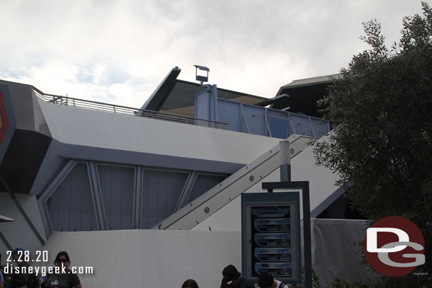 Not a lot of visible progress on the stairs in Tomorrowland.