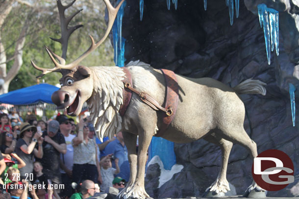 Sven is on the back of the float.