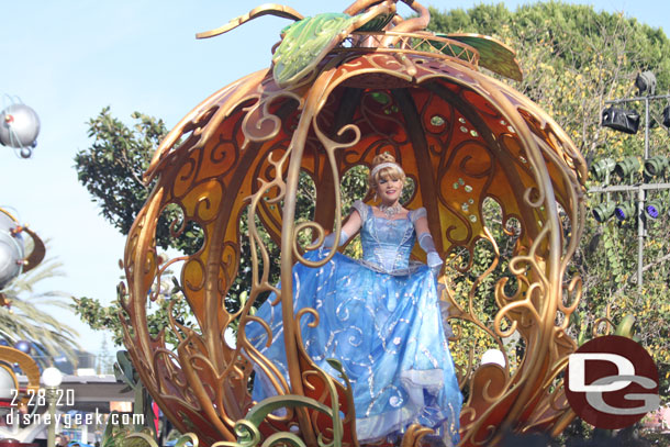 Cinderella in a pumpkin float