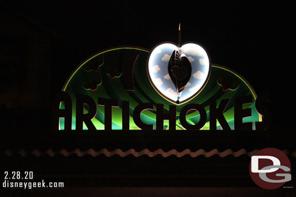 Another Marketplace sign at night