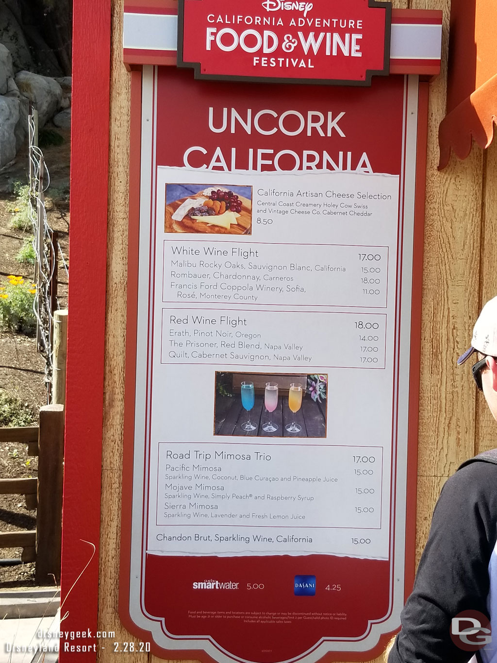 Uncork California Marketplace Menu