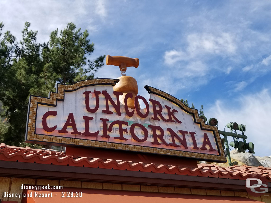 Uncork California Marketplace Sign