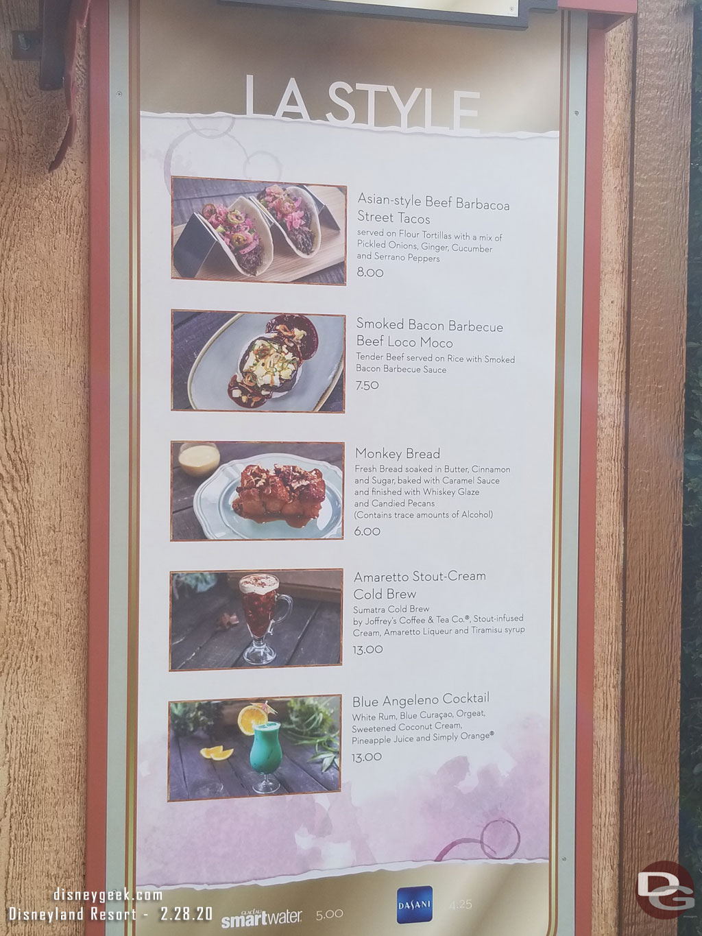 LA Style Marketplace menu