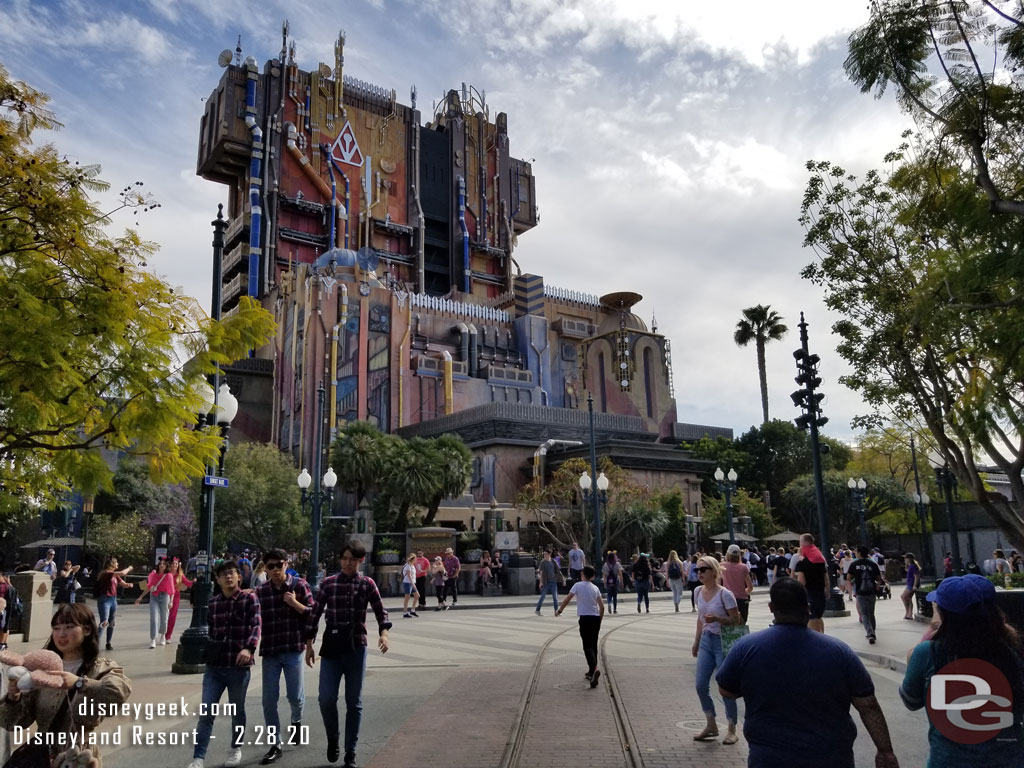 The walls are down from Sunset Blvd near the Collector