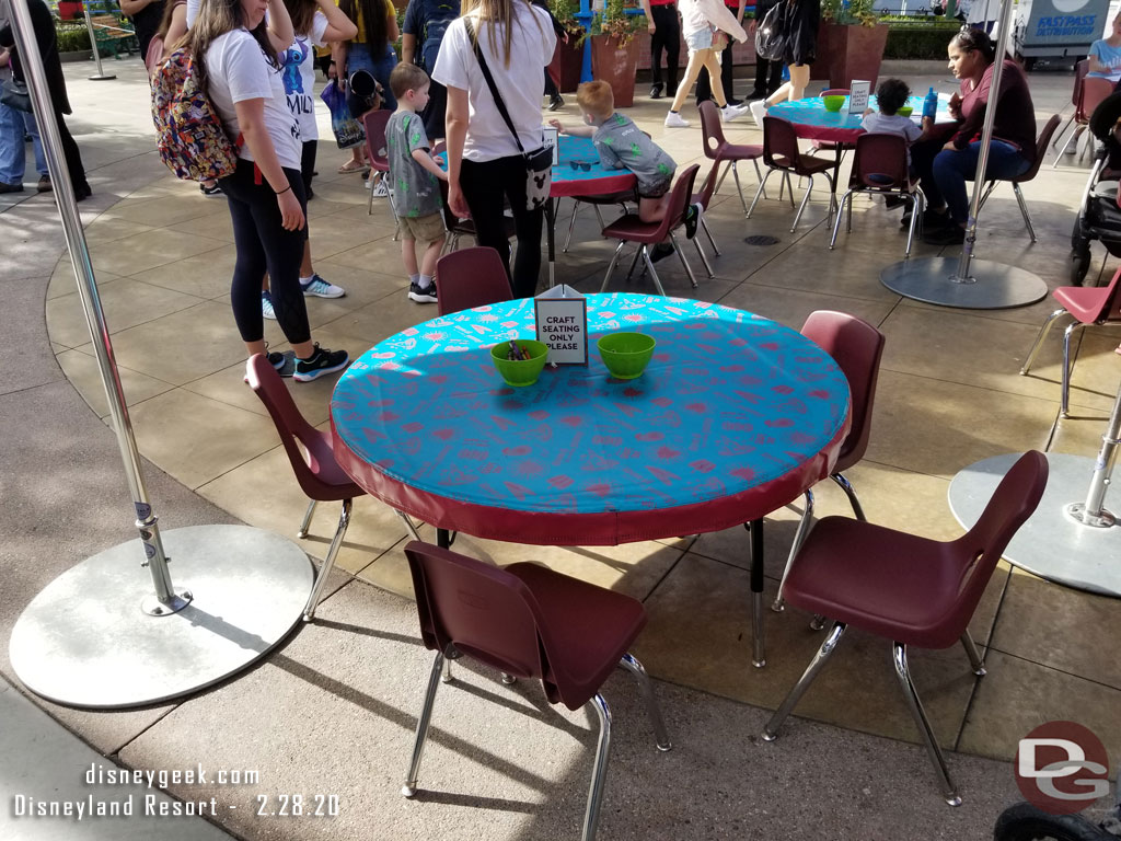 Tables to decorate your chef hat nearby.