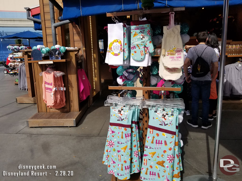 Some festival merchandise is available in Hollywood Land too.