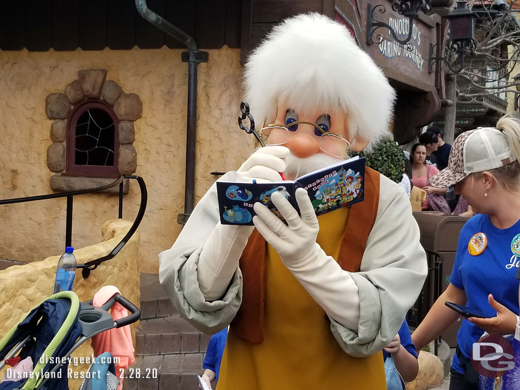 Geppetto was out signing autographs.