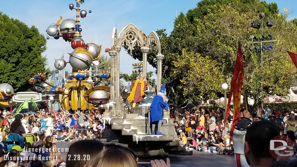 The Sword in the Stone on the next float.