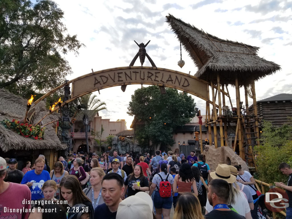 Making my way into Adventureland.