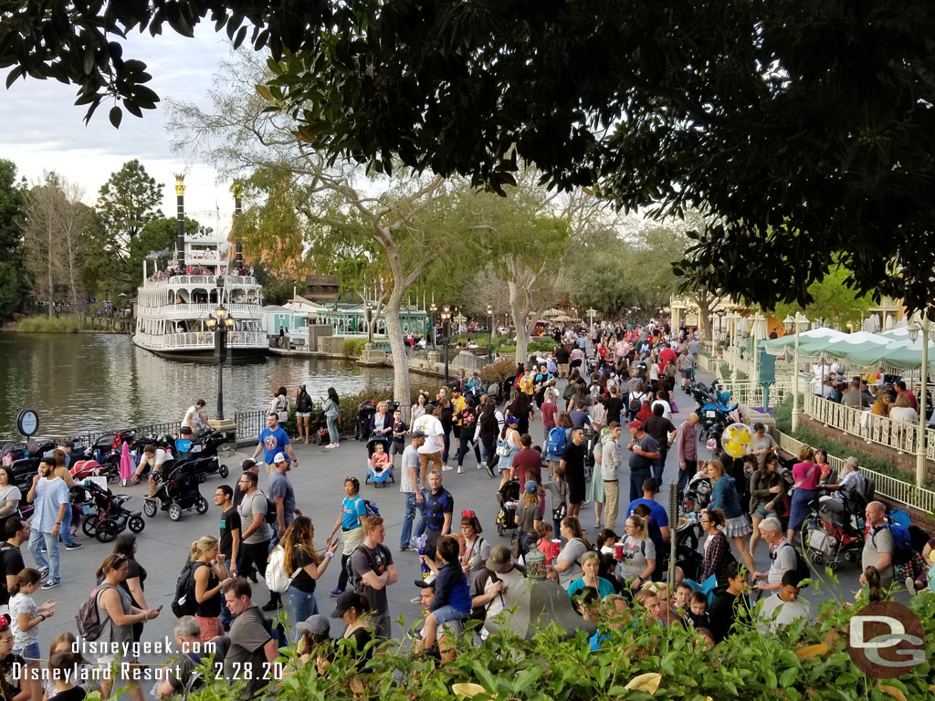 The view from the Pirates bridge at 5:15pm