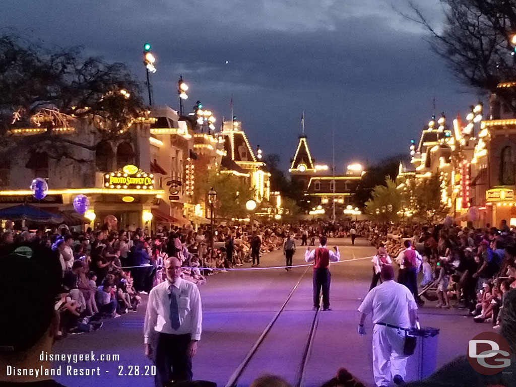 6:05pm - Parade time, you could hear the intro down the street.