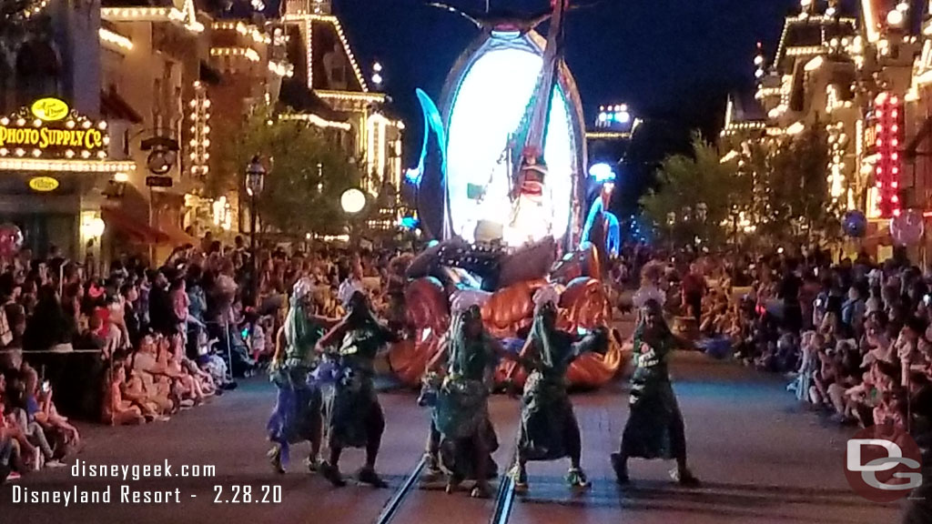 Moana making her way up Main Street USA